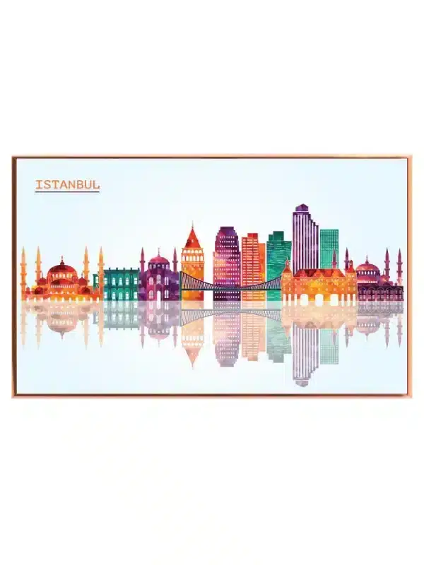 Colorful Istanbul Cityscape Illustration