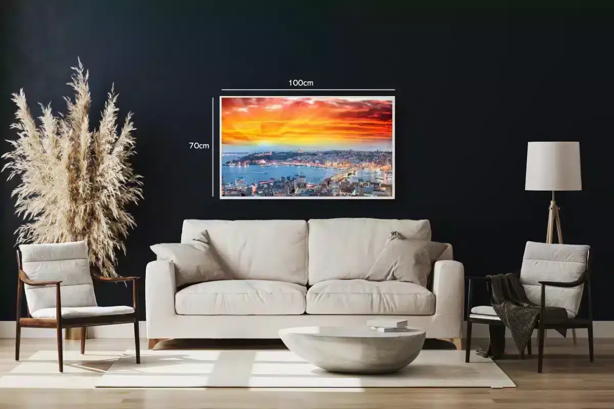 Sunset Over Cityscape And Water