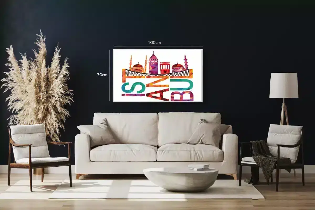 Colorful Istanbul Cityscape Poster