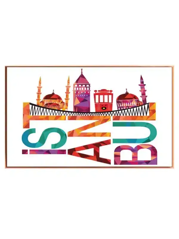 Colorful Istanbul Cityscape Poster