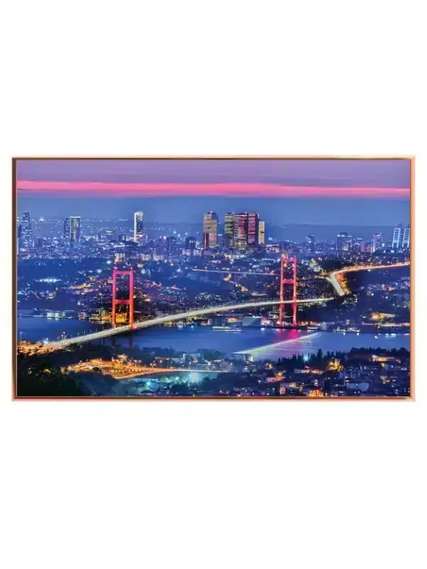 Istanbul Night Bridge Lights