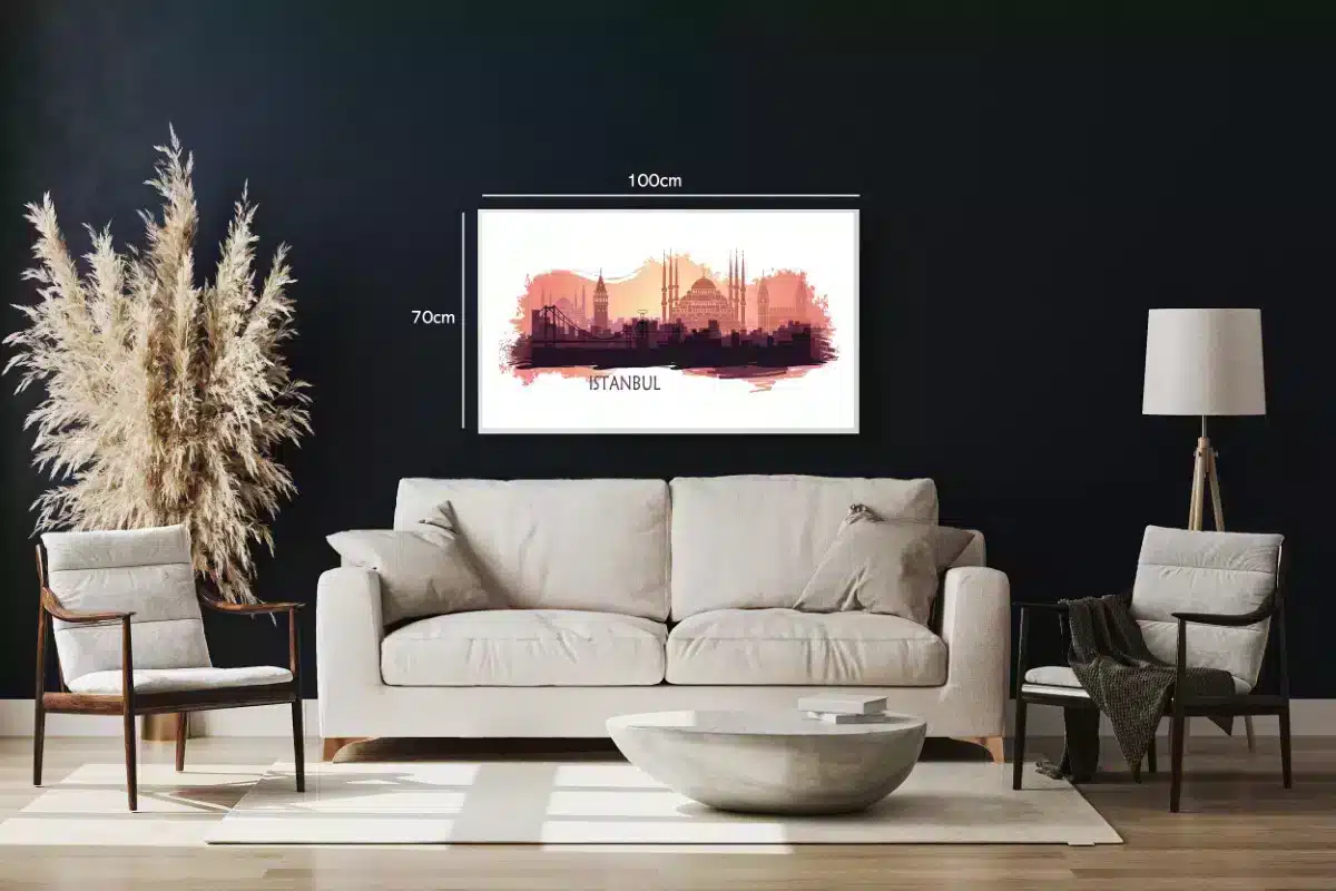 Istanbul Skyline Silhouette Poster
