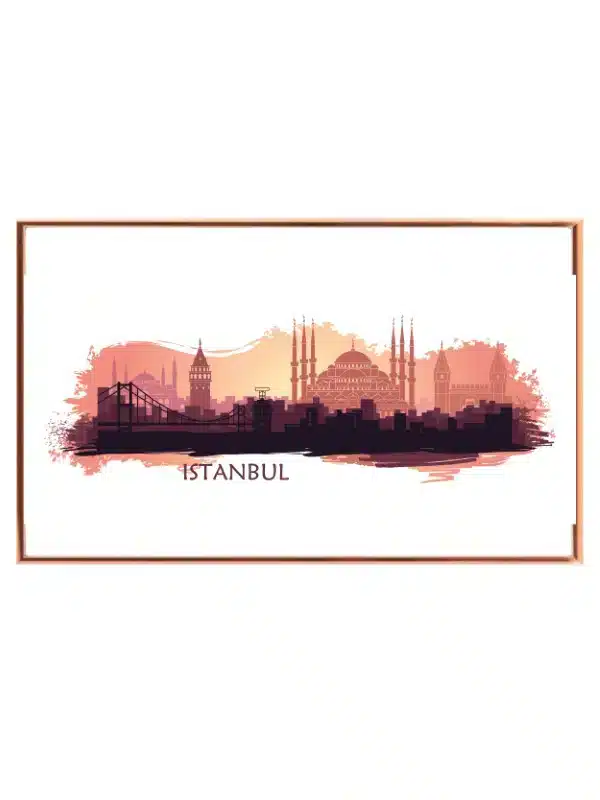 Istanbul Skyline Silhouette Poster