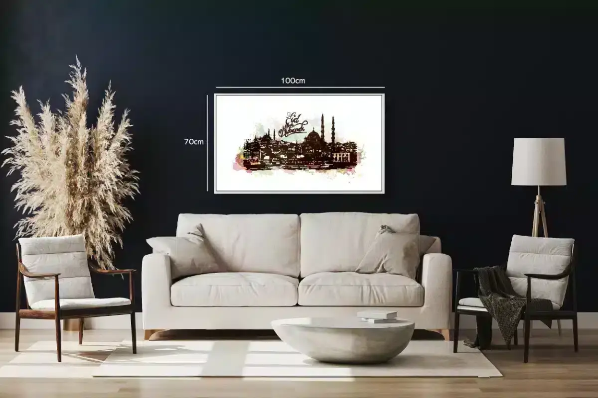 Istanbul Skyline Watercolor Art