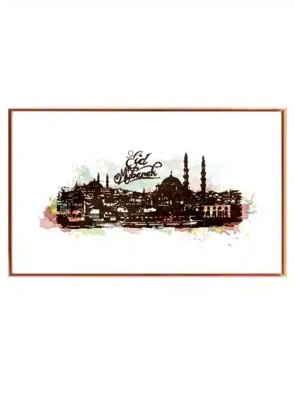 Istanbul Skyline Watercolor Art