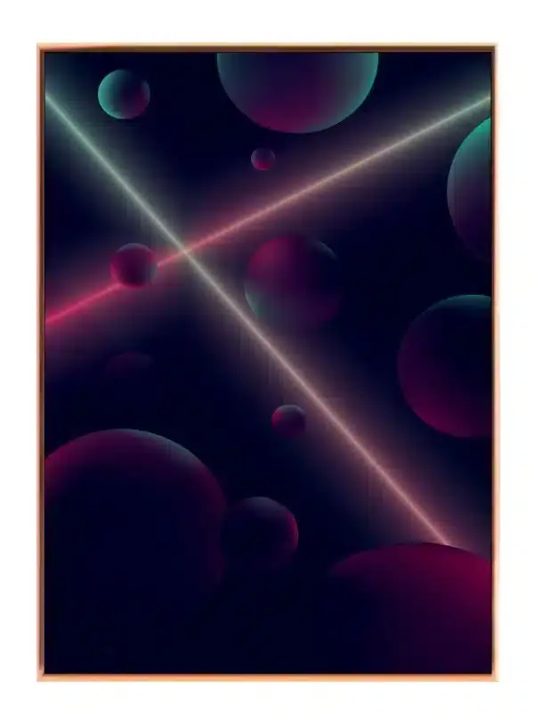 Neon Orbit Crossings Plakat