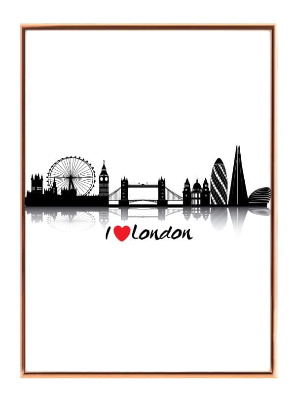 London Skyline Silhouette Art