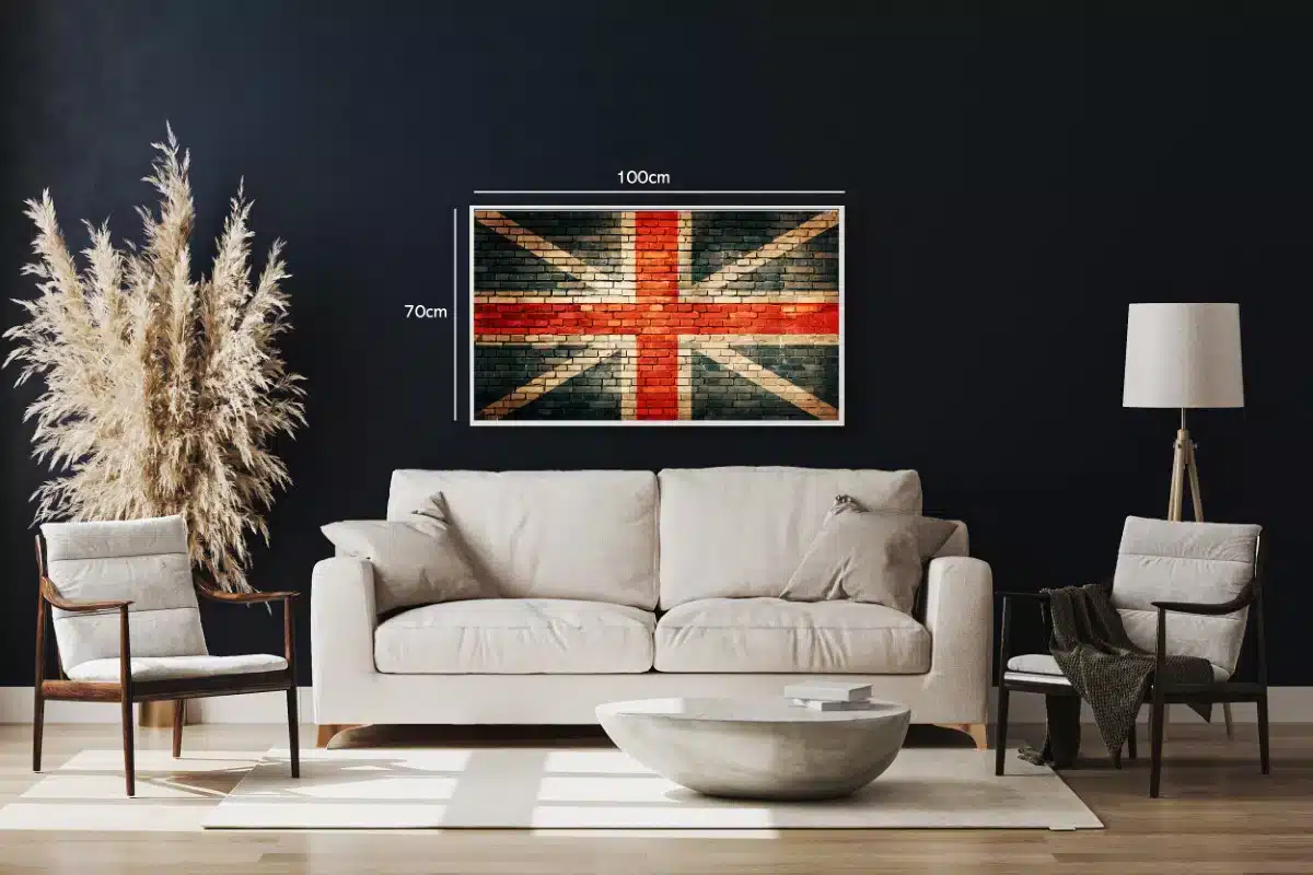 Union Jack Flag Brick Wall