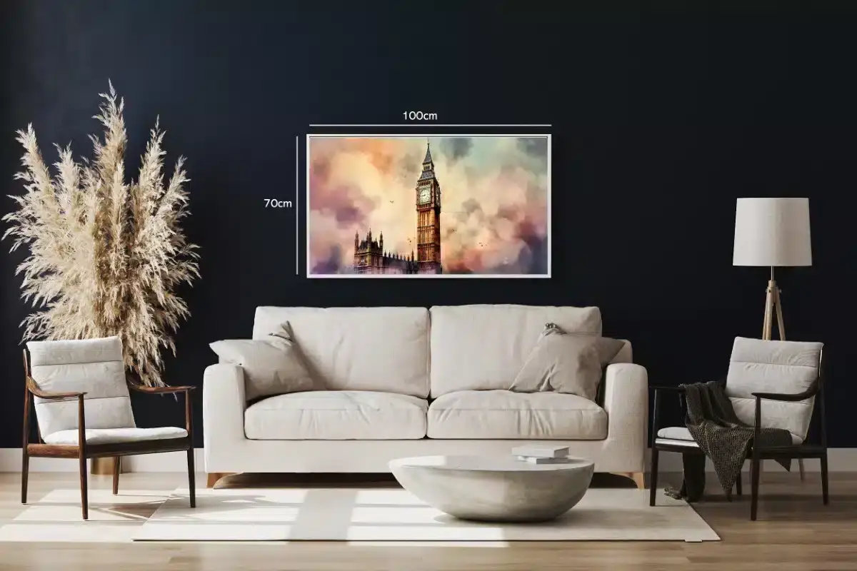 Big Ben Under Colorful Sky
