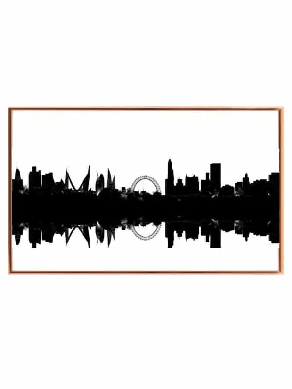 London Skyline Black Silhouette