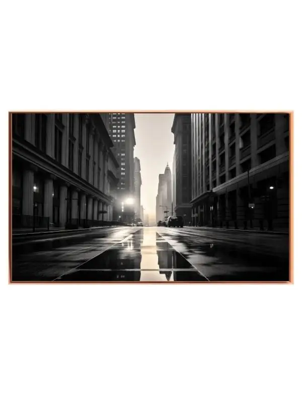 Misty Urban Street Scene