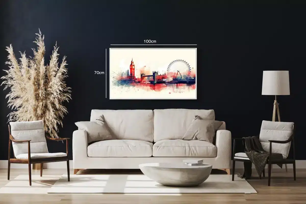 London Skyline Artistic Watercolor