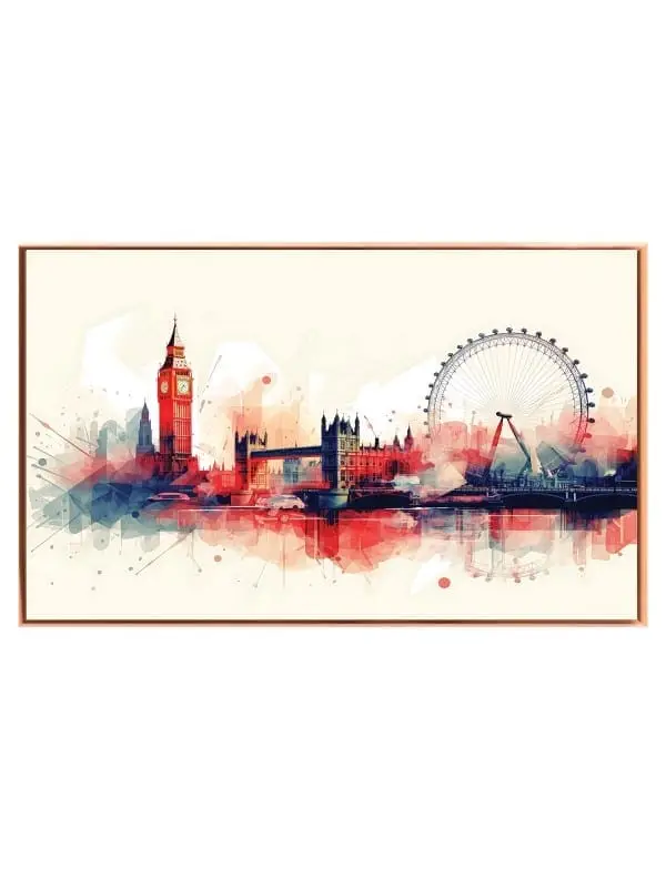 London Skyline Artistic Watercolor
