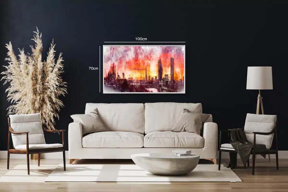 London Skyline Sunset Illustration