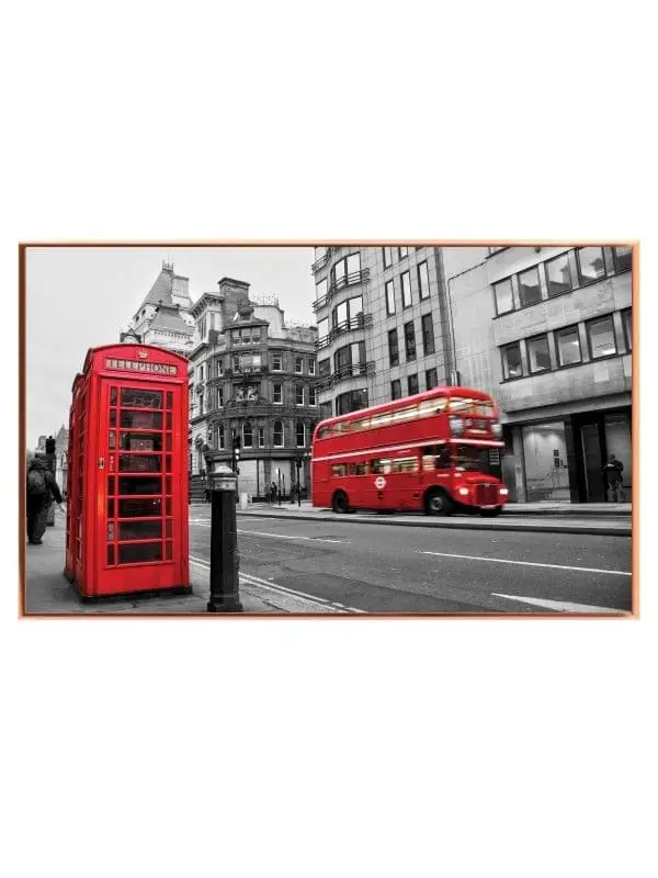 Red London Bus And Phone Booth