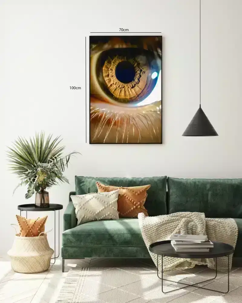 Makro Øje Med Gylden Iris
