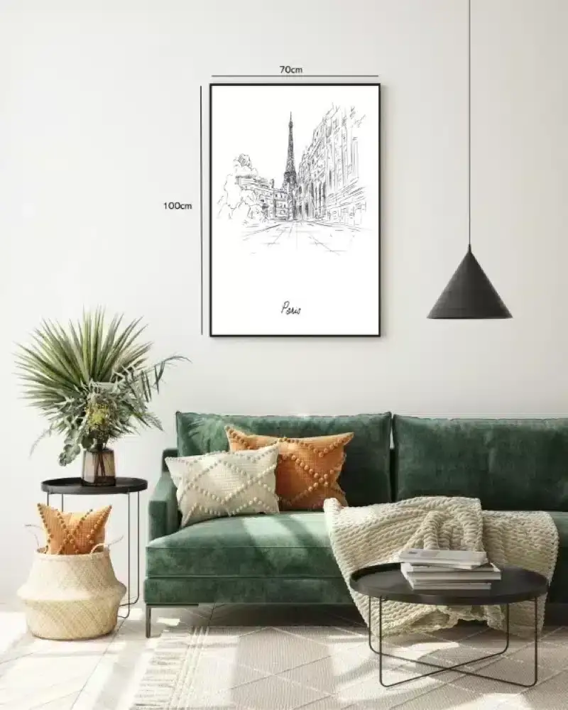 Paris Street Sketch Illustration