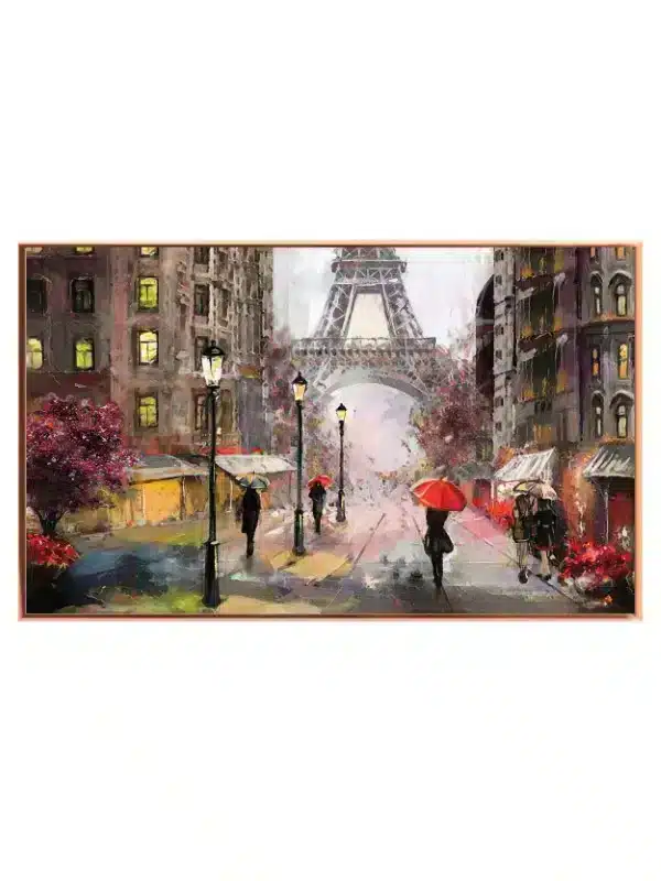 Paris Street Scene With Umbrellas