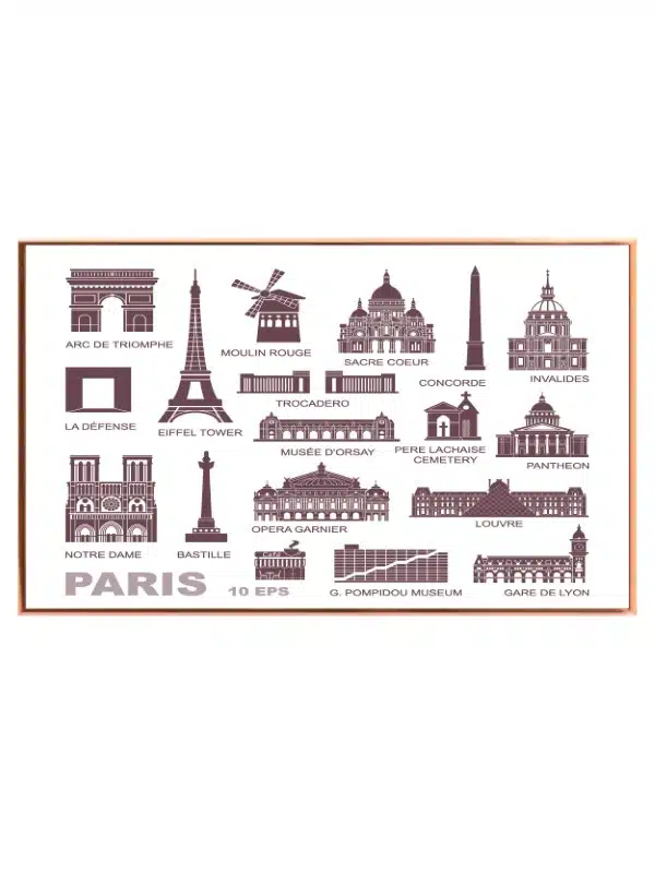 Paris Landmarks Iconic Silhouettes