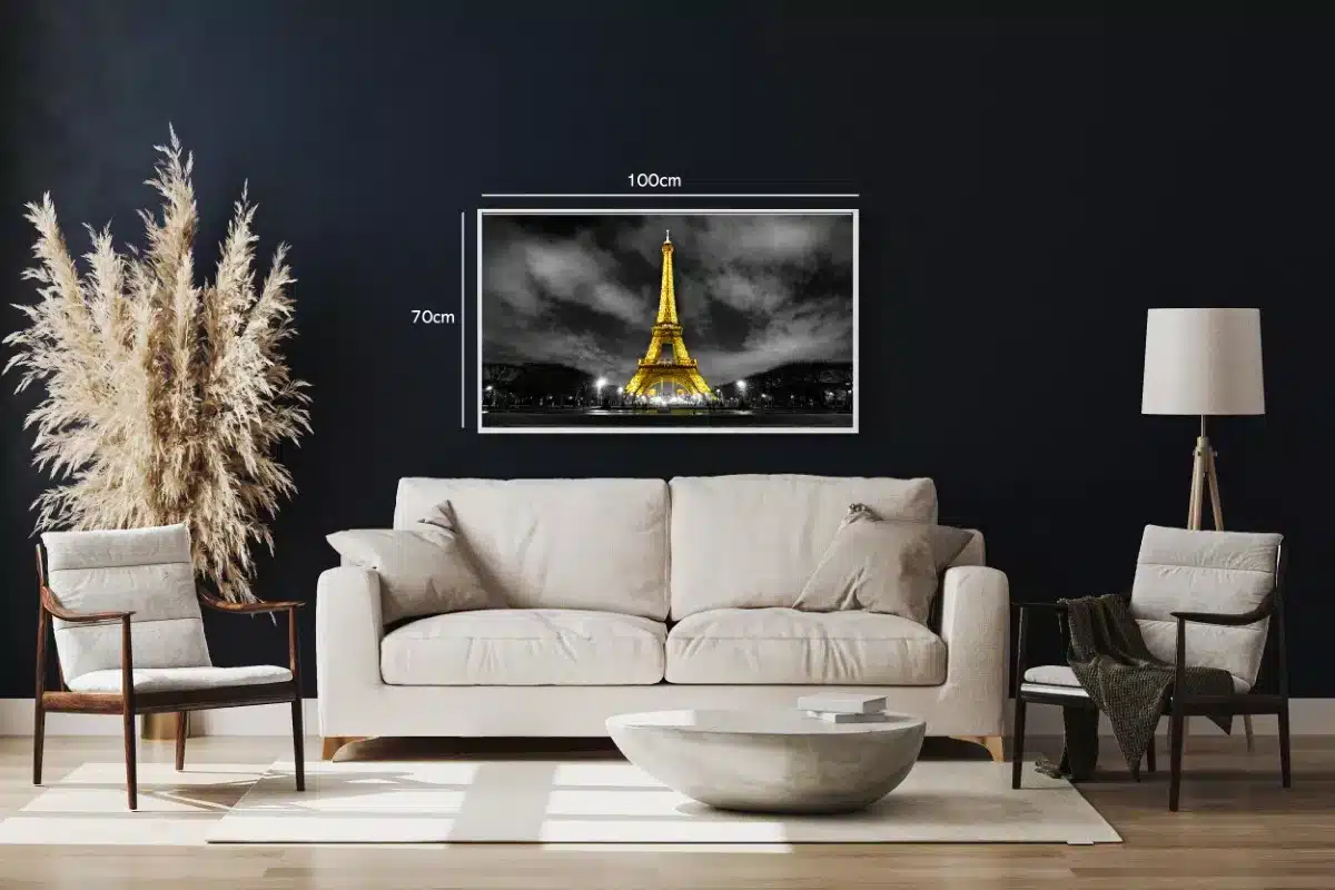 Golden Eiffel Tower Night