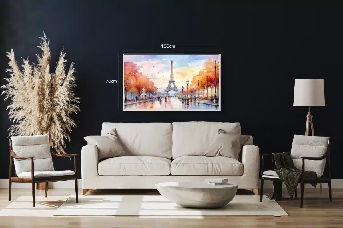 Paris Street With Eiffel Tower