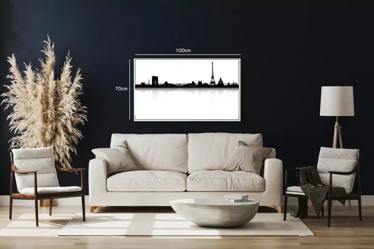 Paris Skyline Silhouette Print