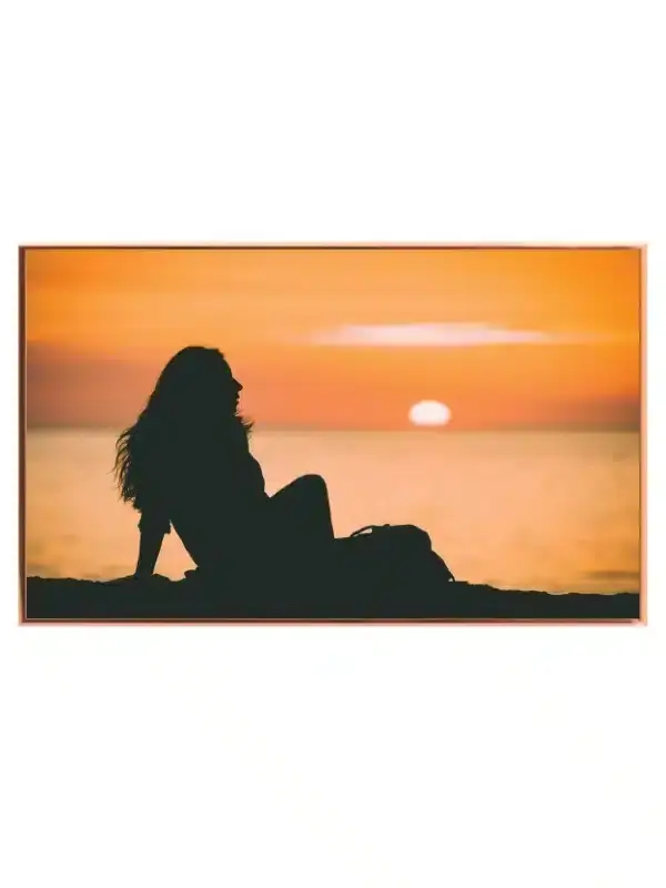Silhuet ved Solnedgang Strand
