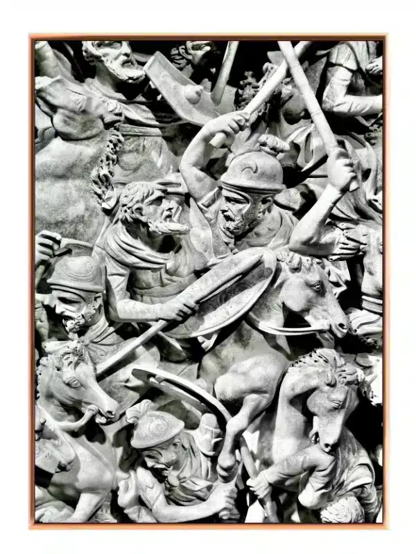 Detaljeret Romersk Kamp Relief