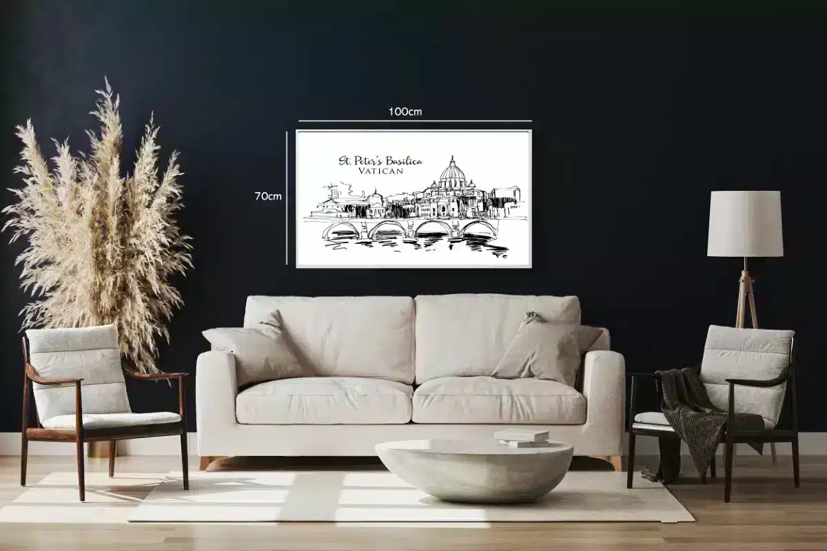 St Peters Basilica Sketch Art