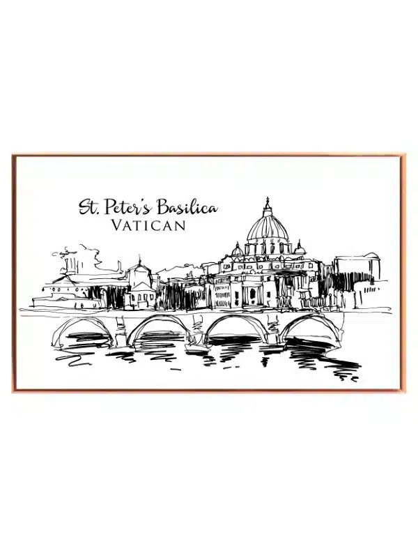 St Peters Basilica Sketch Art