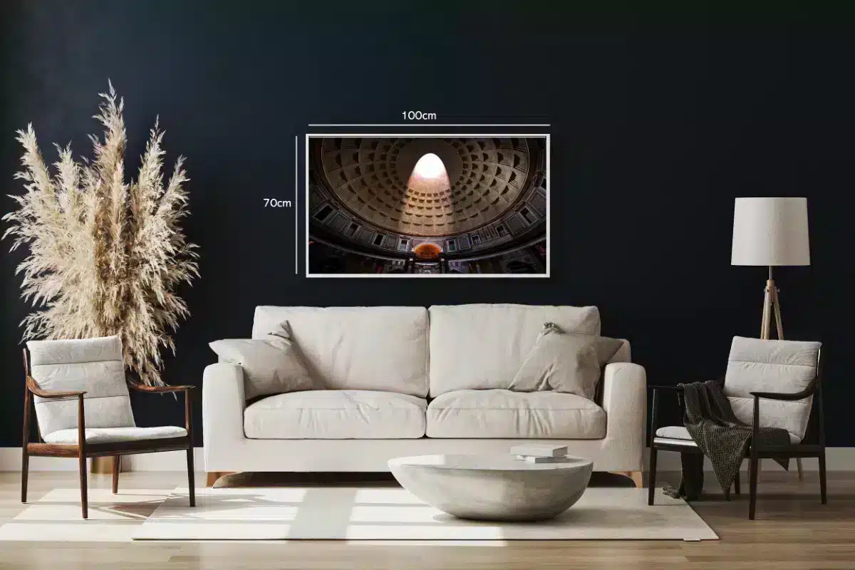 Interiør Med Rundt Loft
