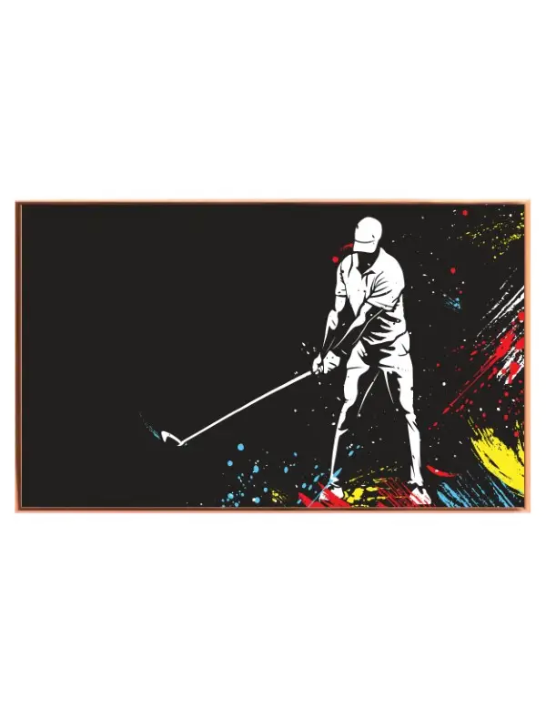 Dynamisk Golfspiller i Farvesplash