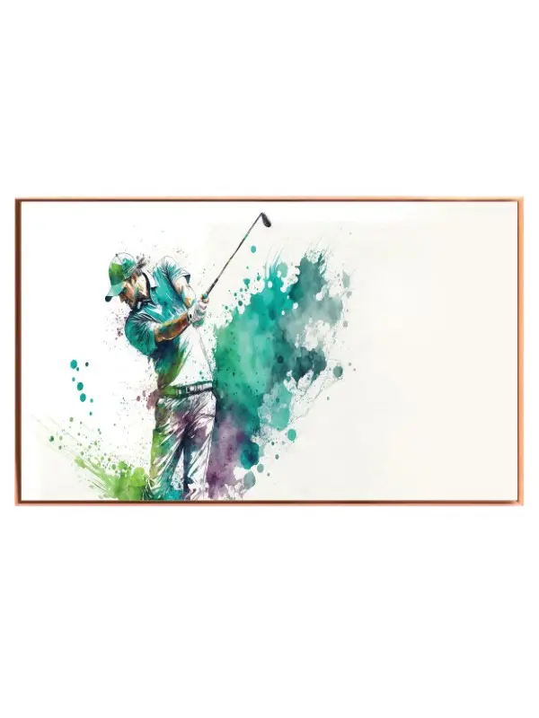 Dynamisk Golfspiller i Farvesplash