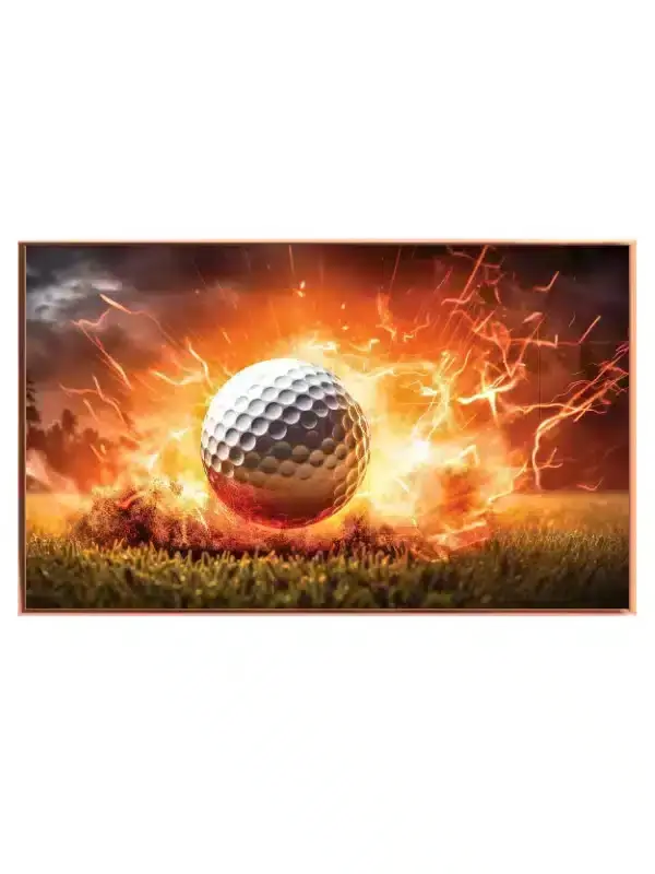Flammende Golfbold i Fart