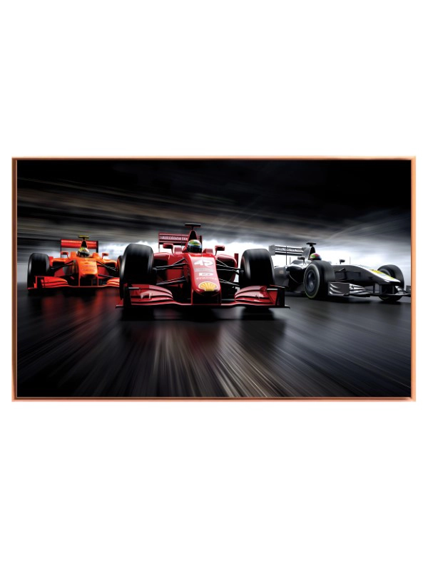 Formel 1-racere i fuld fart