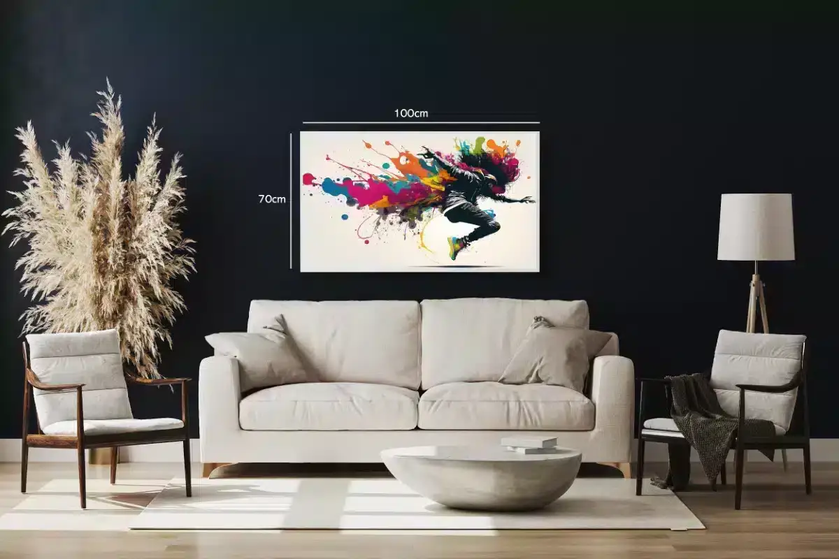 Farverig Danser i Bevægelse