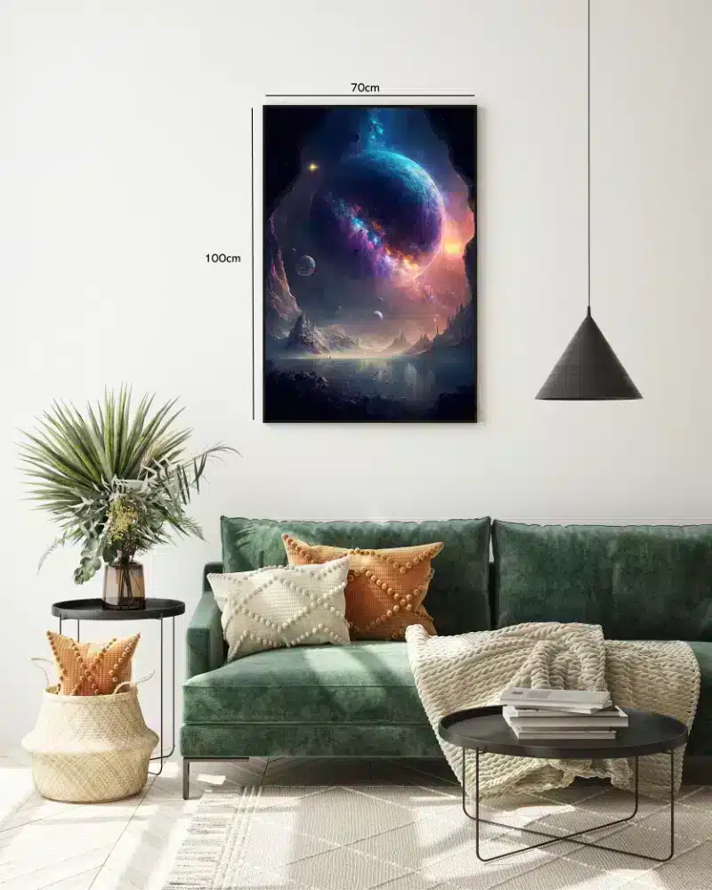 Kosmisk Planet Over Spejlsø
