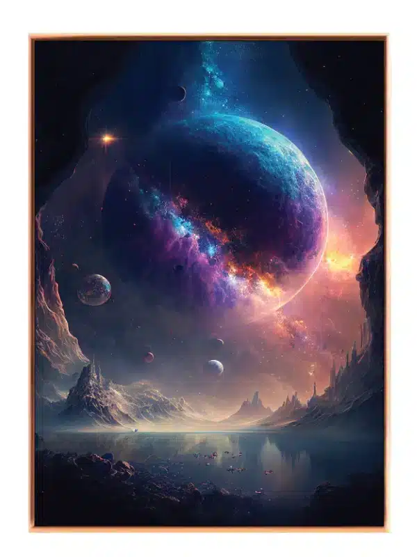 Kosmisk Planet Over Spejlsø
