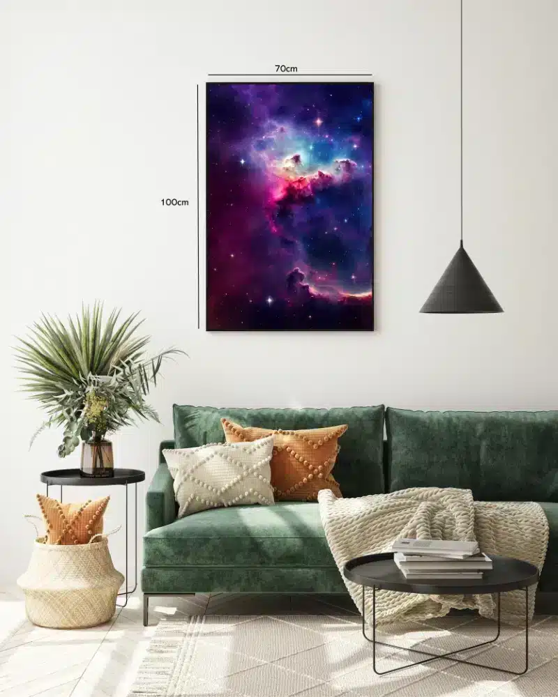 Farverig Nebula med Stjernestøv