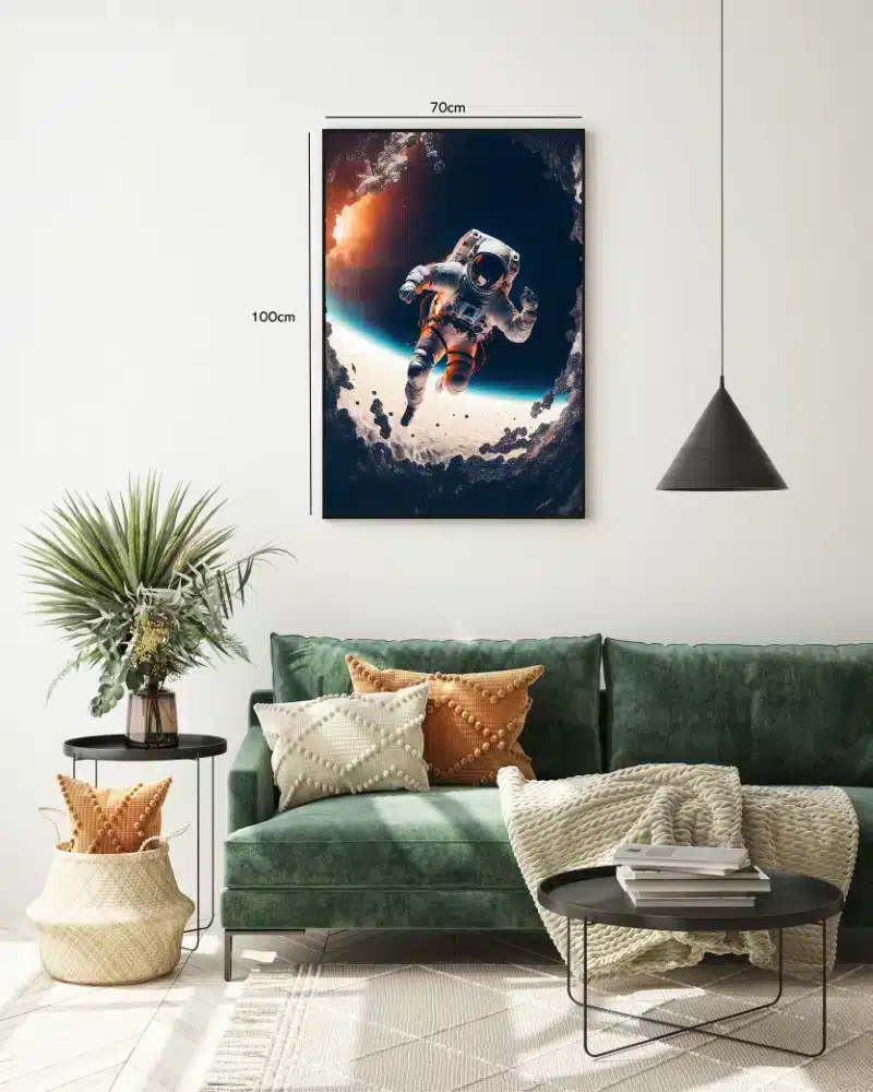 Astronaut Over Jordens Horisont