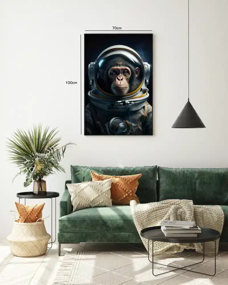 Grafisk Chimpanse i Astronautdragt