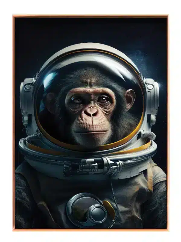 Grafisk Chimpanse i Astronautdragt
