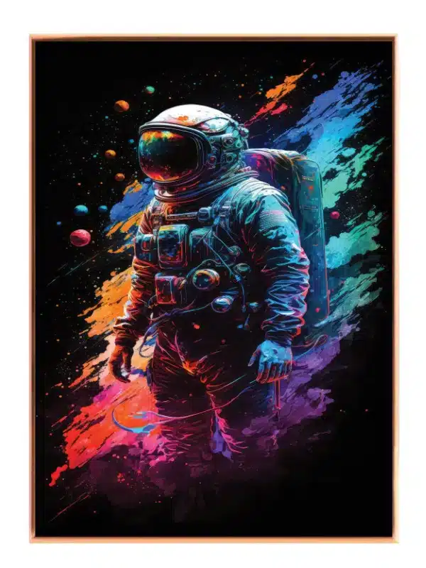 Astronaut i Farverigt Kosmos