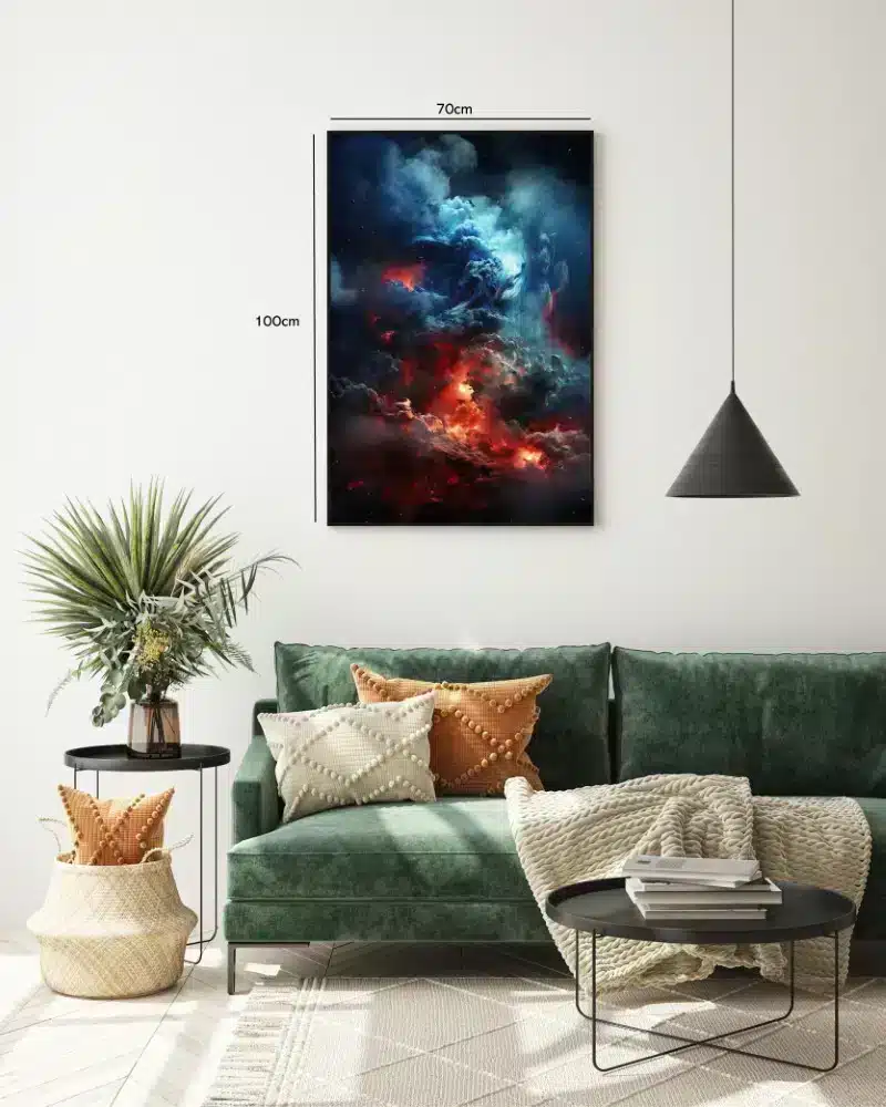 Kosmisk Storm i Blå Rød