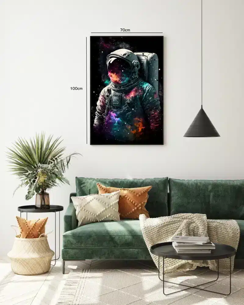 Astronaut med Kosmisk Nebula