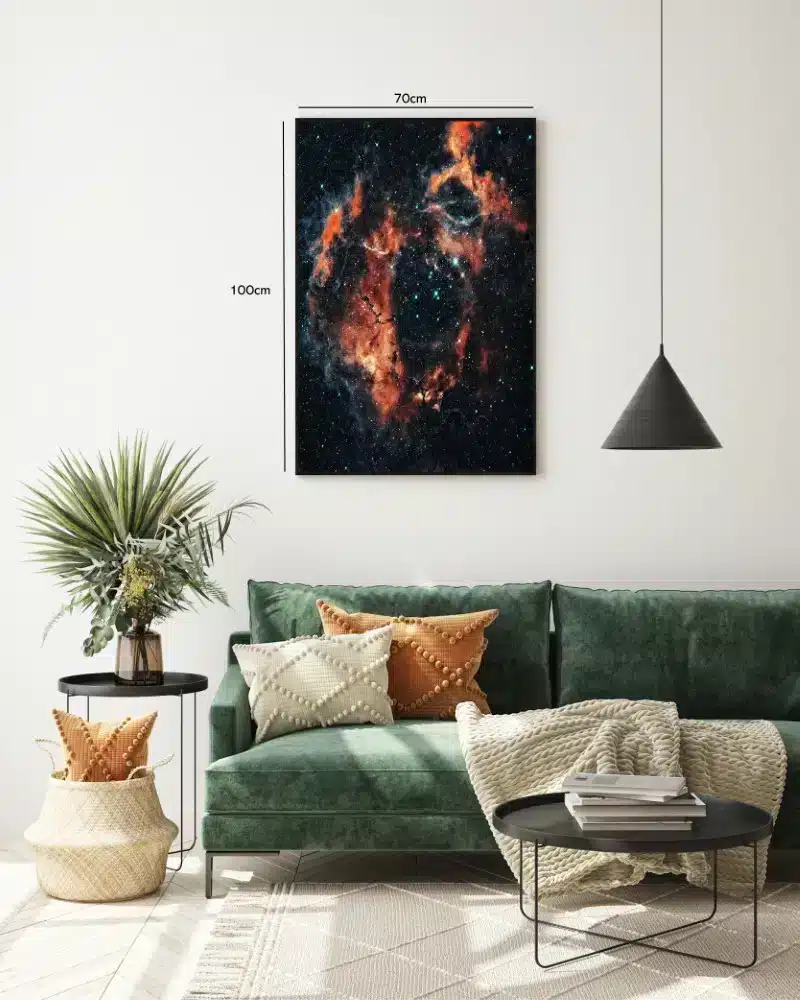 Flammende Nebula i Stjernestøv