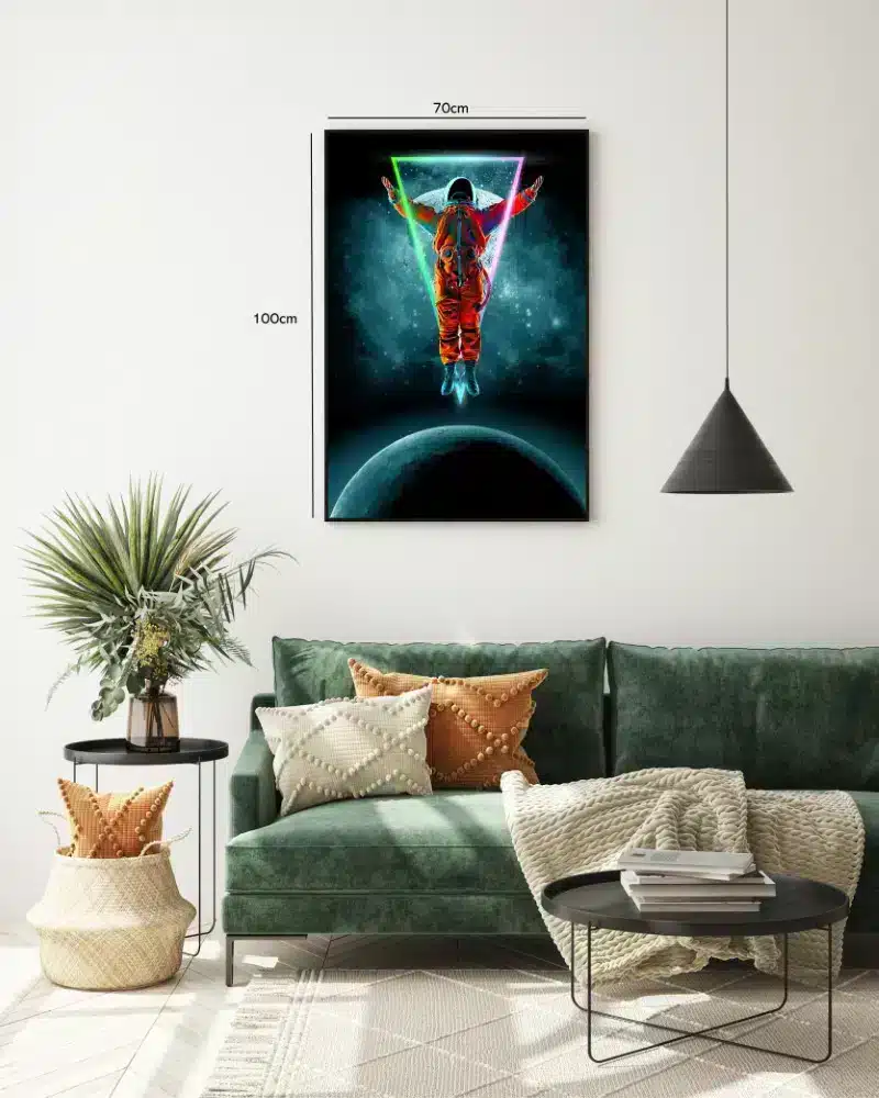 Svævende Astronaut i Neon