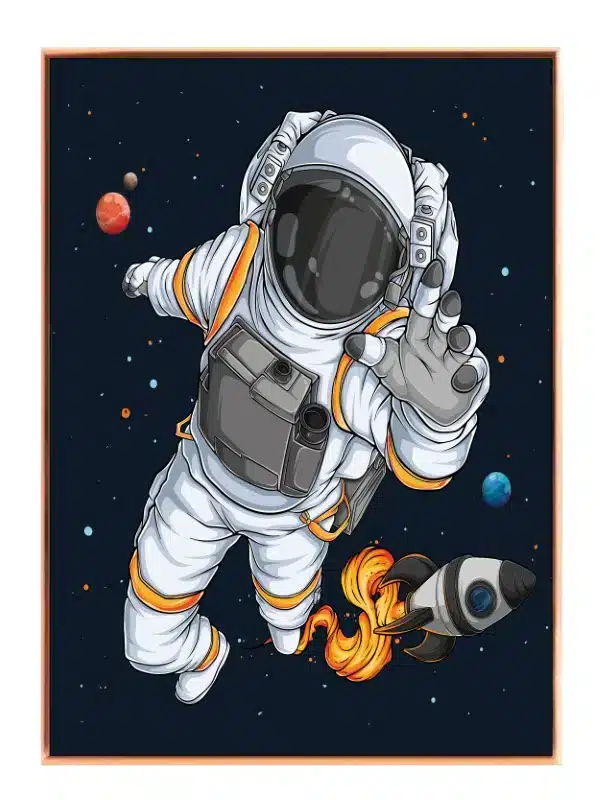 Astronaut i Rummet Illustration