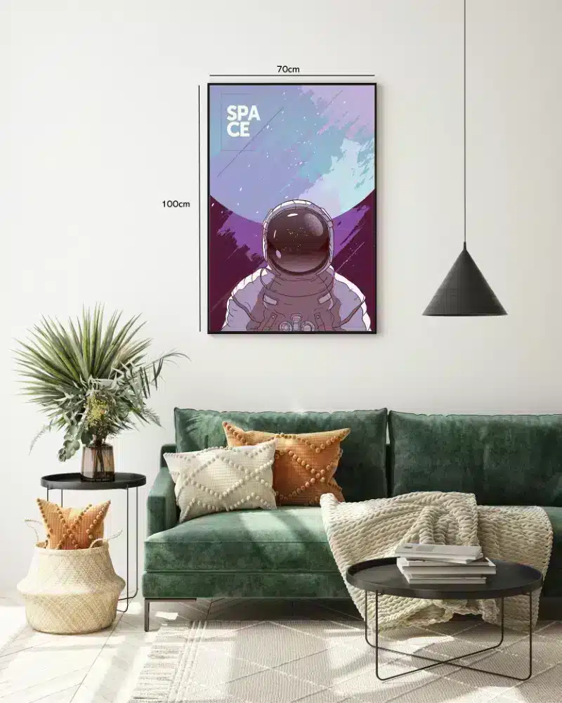 Grafisk Astronaut Under Pastelrummet