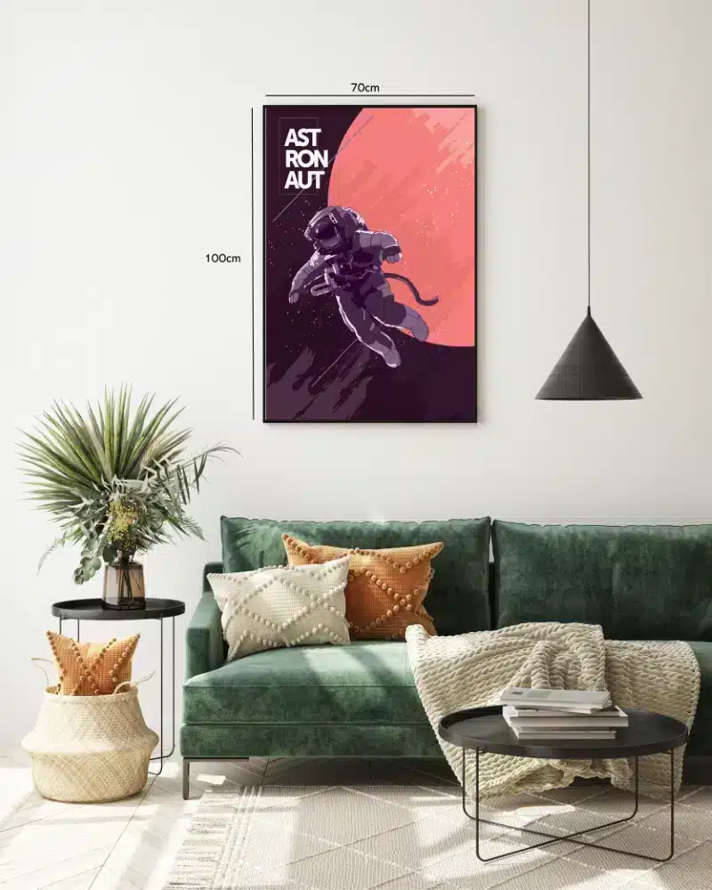 Astronaut ved Rosa Planet